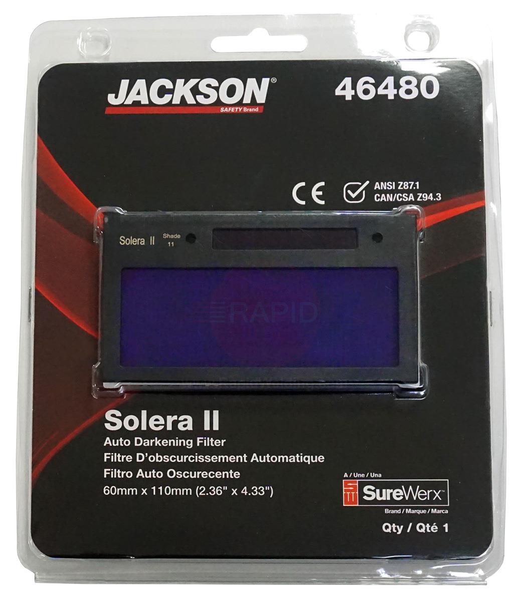 46480  Jackson Solera II Auto Darkening Lens Shade 11, 110mm x 60mm
